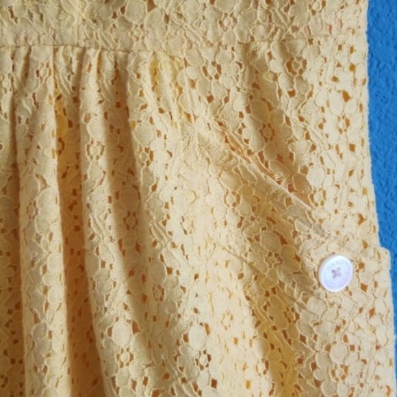 {Marc by Marc Jacobs} Yellow Eyelet Flower Dress - Picture 4 of 8